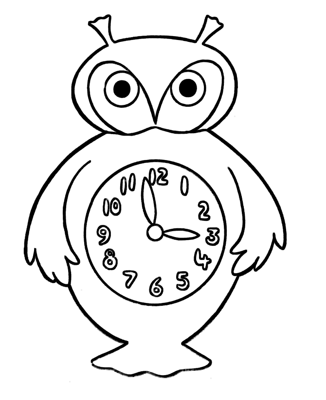 Simple Shapes Coloring Pages | Free Printable Simple Shapes Owl 