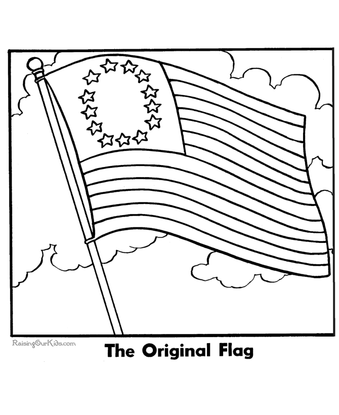 The first American Flag - printable image 002