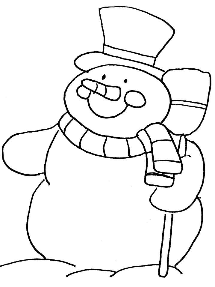 cute snowman Colouring Pages