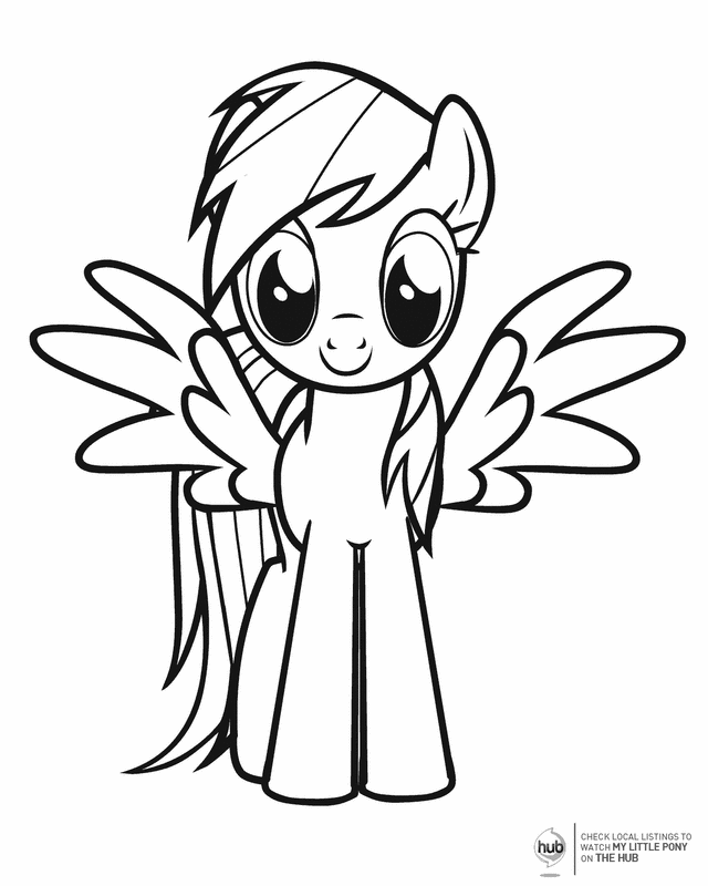 my little pony with wings printable coloring book animals