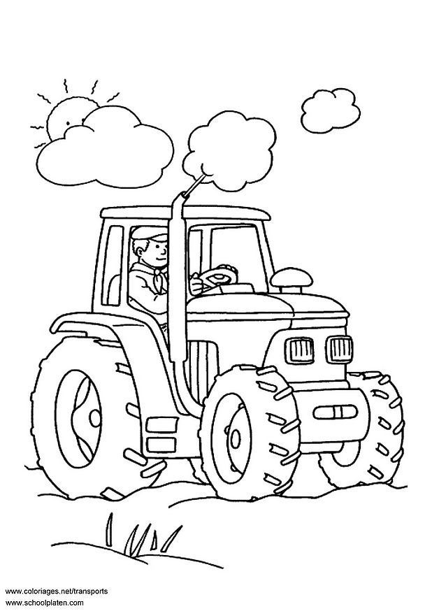Related Pictures Tractor Coloring Pages Car Pictures