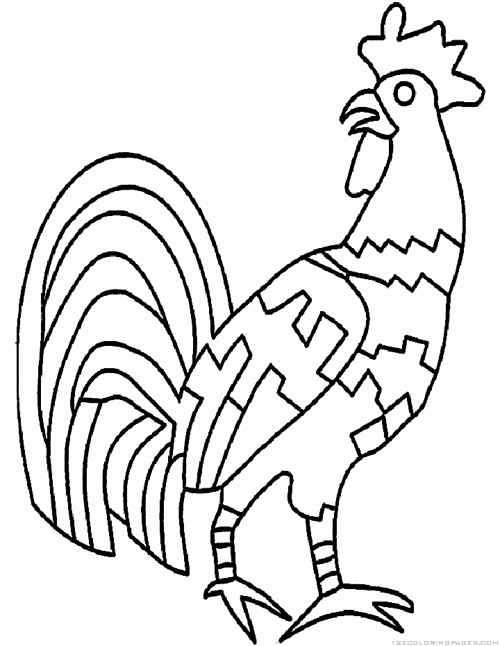Rooster Coloring Pages - Part 2