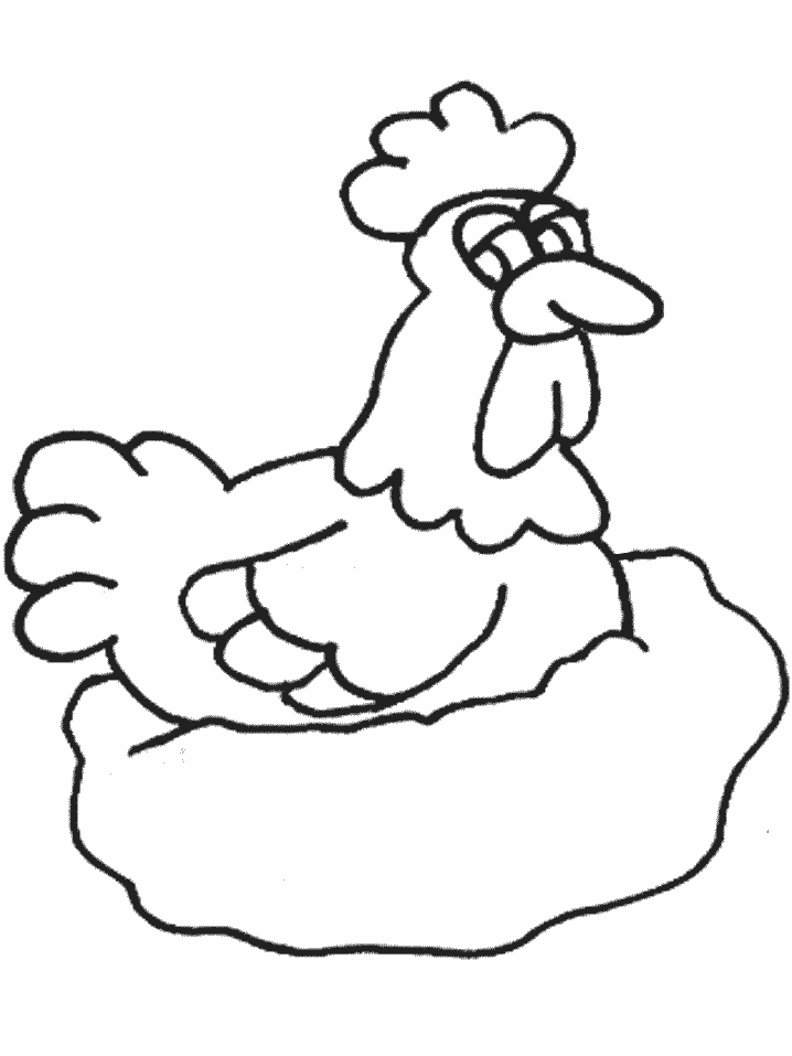 Birds Hen Animals Coloring Pages & Coloring Book
