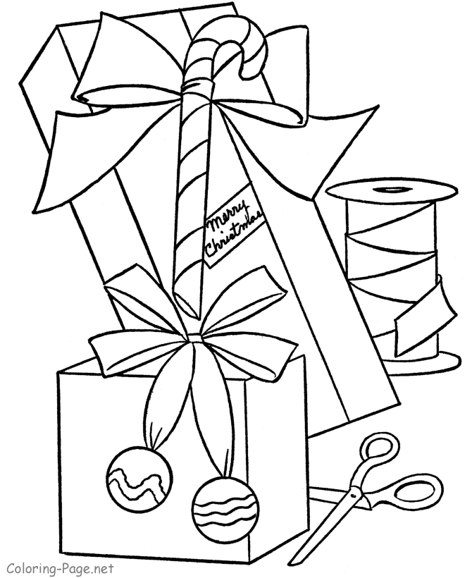 Christmas Coloring Pages - Fun Christmas Presents