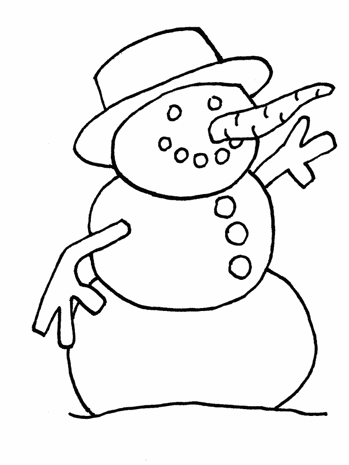 Winter Coloring Pages Snowman