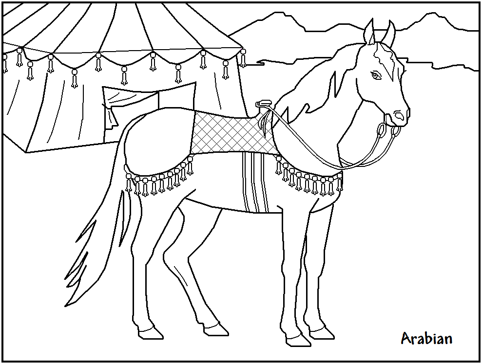 Horse Color Pages Printable