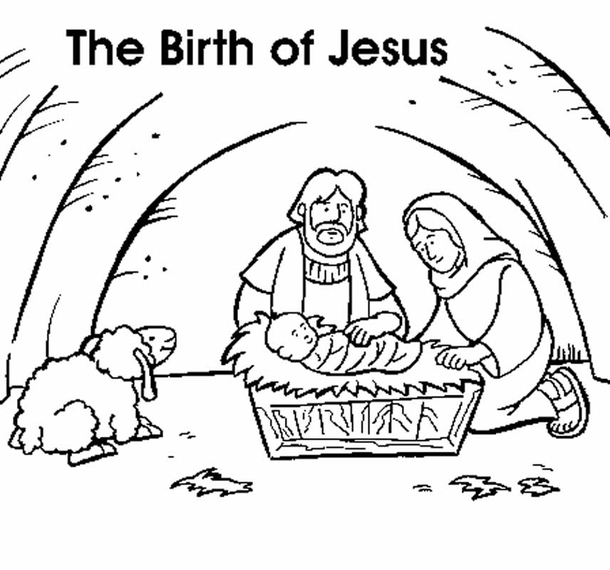 Birth Of Jesus Coloring Pages 124 | Free Printable Coloring Pages