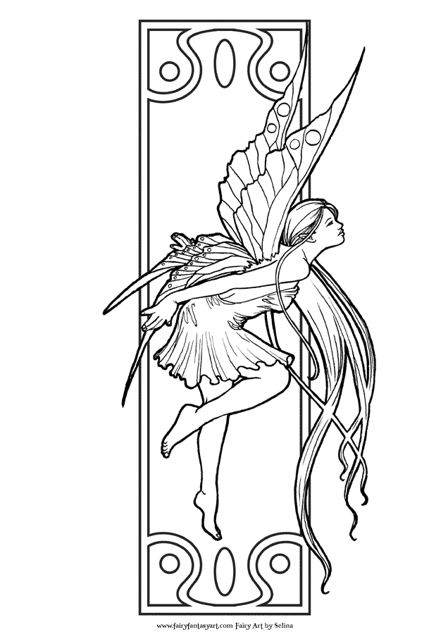 fairy butterfly Colouring Pages