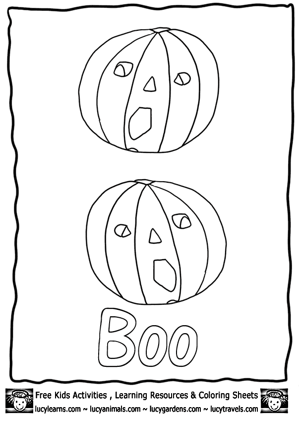 Pumpkin Coloring Pages for Kids,Lucy's Halloween Coloring Sheeets 