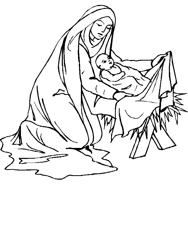 Mary Christmas Coloring Pages & Coloring Book