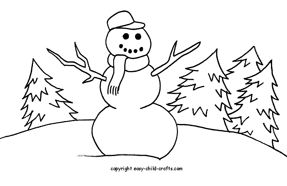Simple Snowman Outline