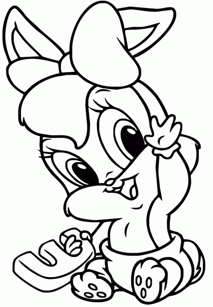 cobaby looney tune lola Colouring Pages