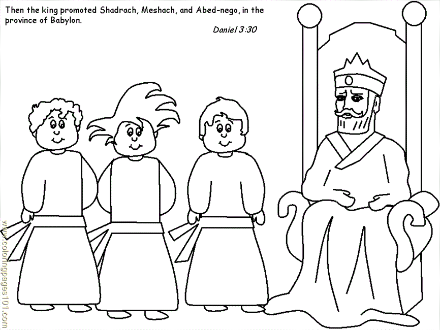 Coloring Pages Shadrach, Meshach, and Abednego (Peoples > Shadrach 