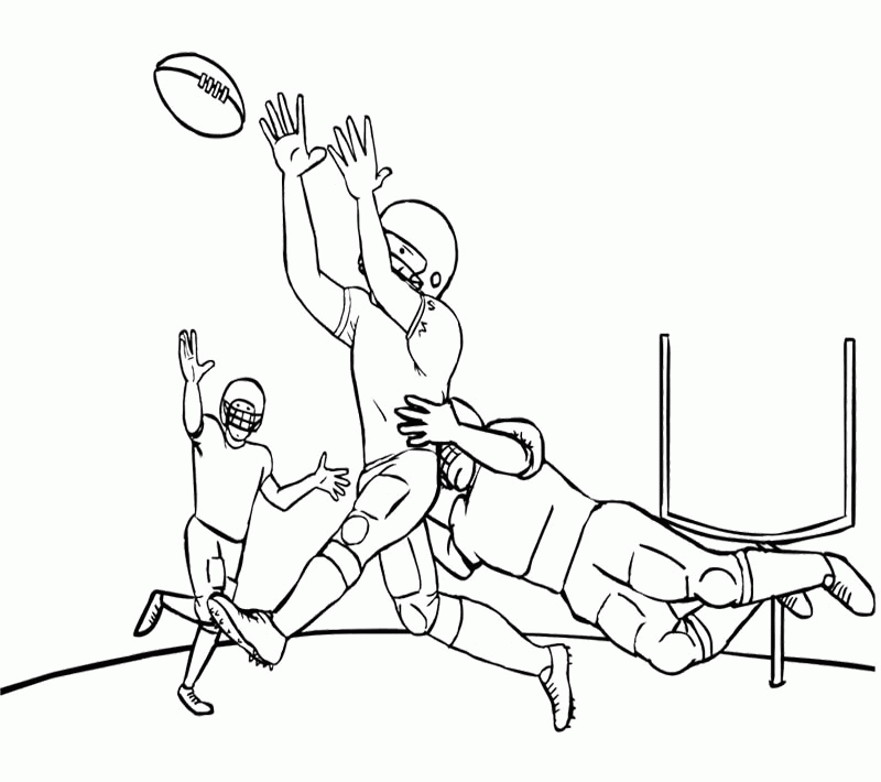 Sport : Arms Of NFL Football Coloring Page, Star Playing Football 