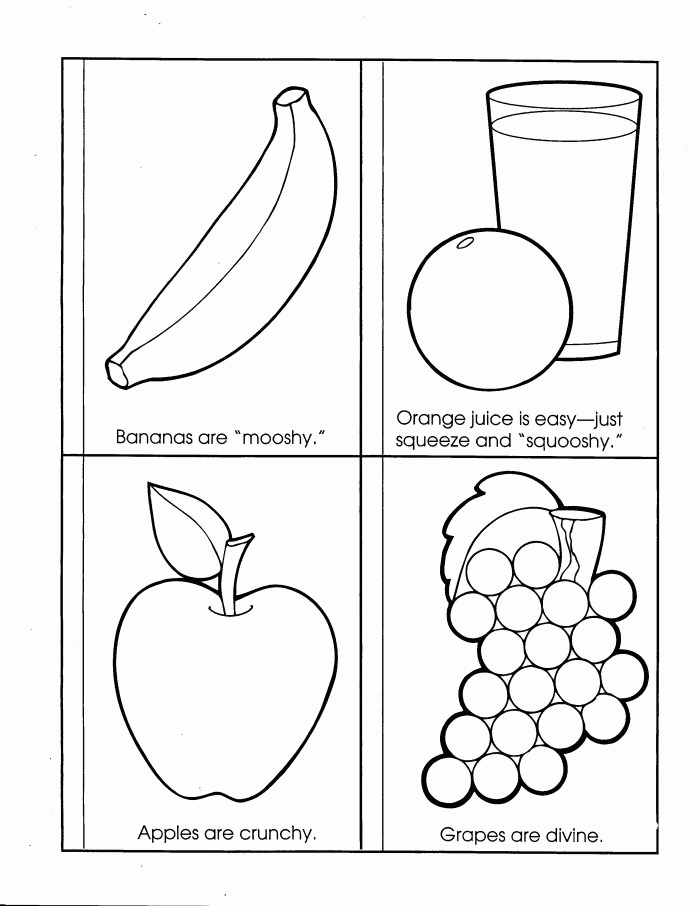 Food - Coloring Sheets - Janice's Daycare