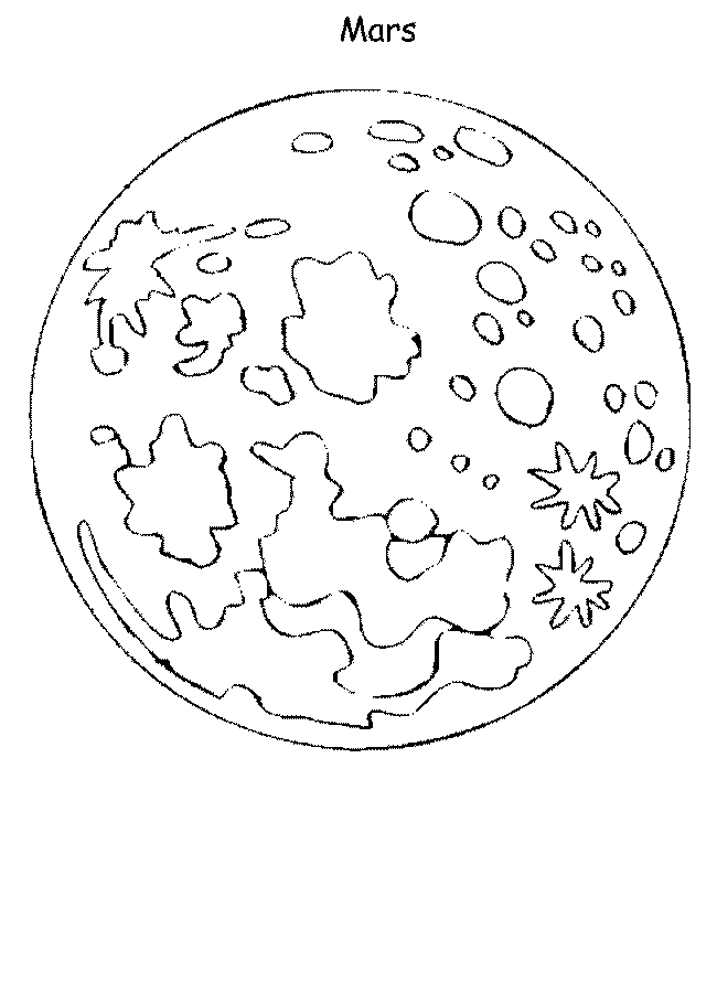 Mars nature coloring page for kids | coloring pages