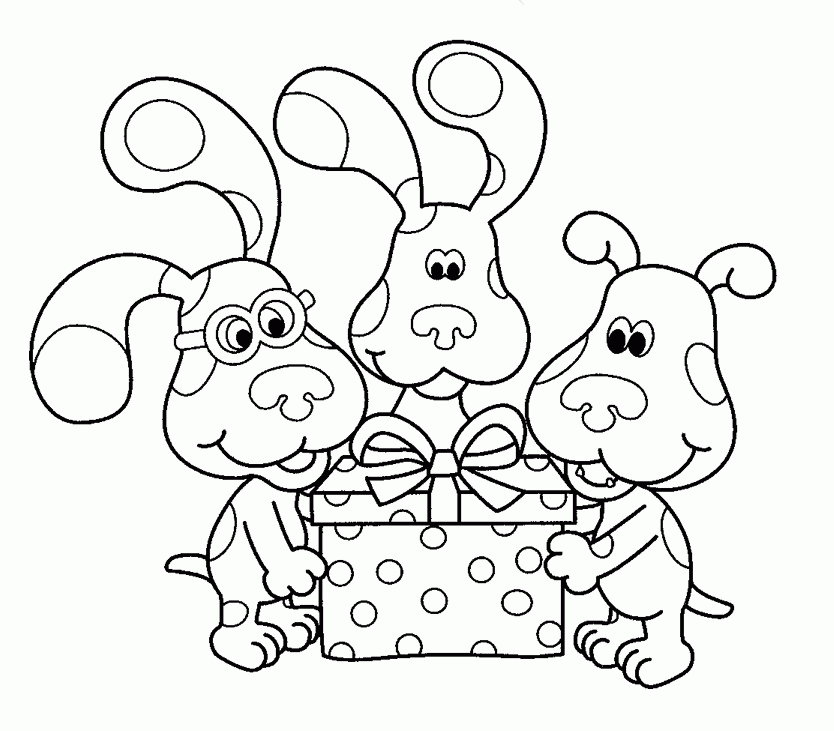 Blue&rsquo;s Clues Pail and Shovel Coloring Page