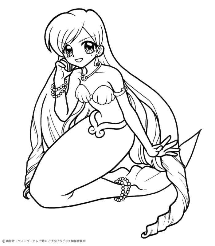 MERMAID MELODY coloring pages - Luchia