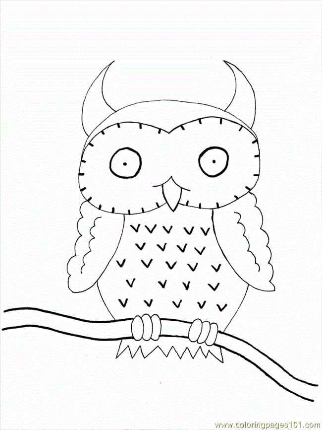 Coloring Pages Owl Coloring 02 (Birds > Owl) - free printable 