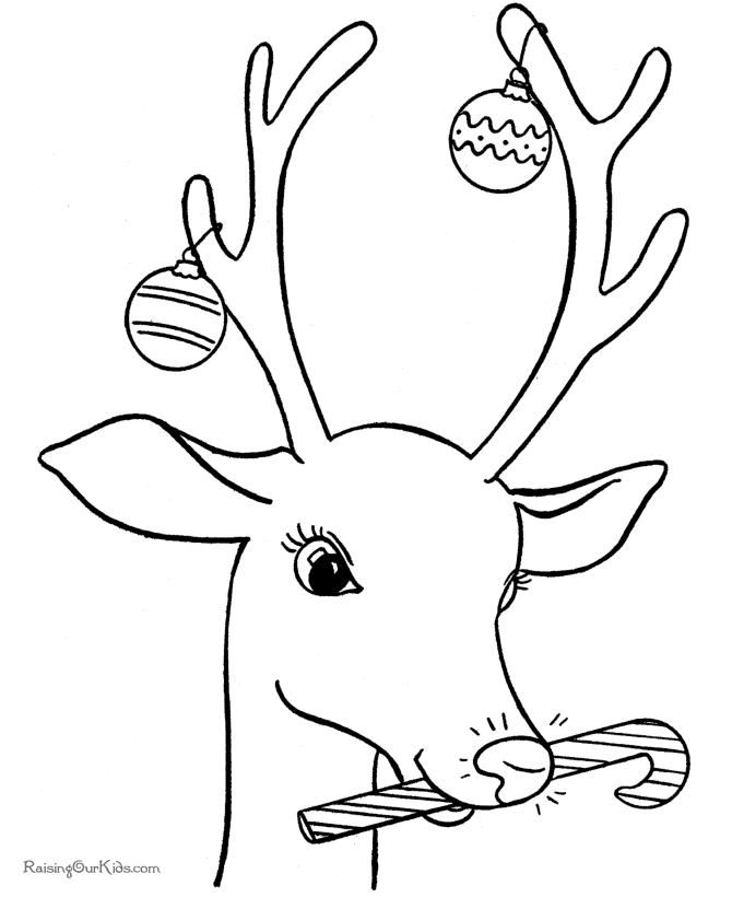Christmas Reindeer Coloring Pages - Coloring Home