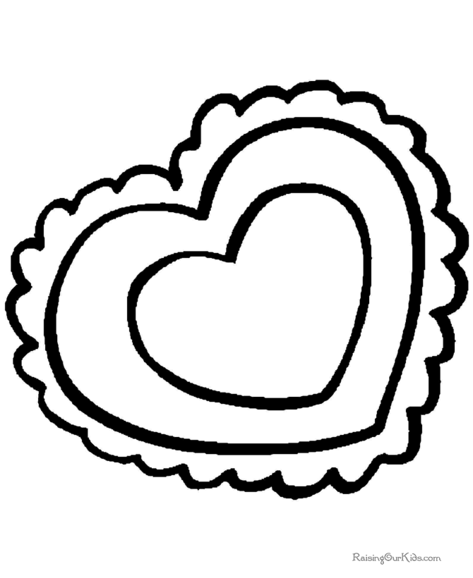 Preschool Valentine coloring pages - 015