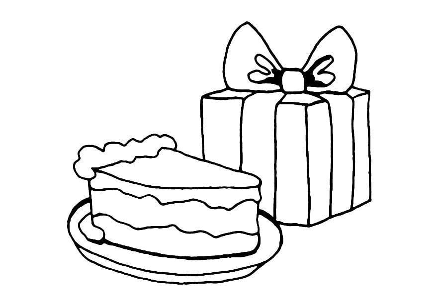 Cake Colouring Pages