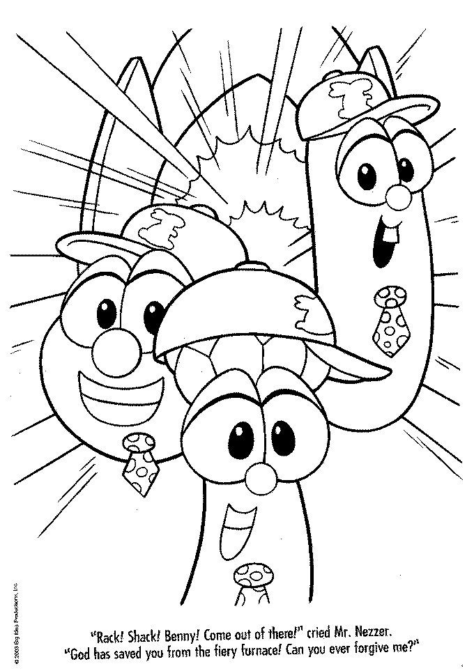 Veggie Tales Christian Coloring Pages Coloring Pages 