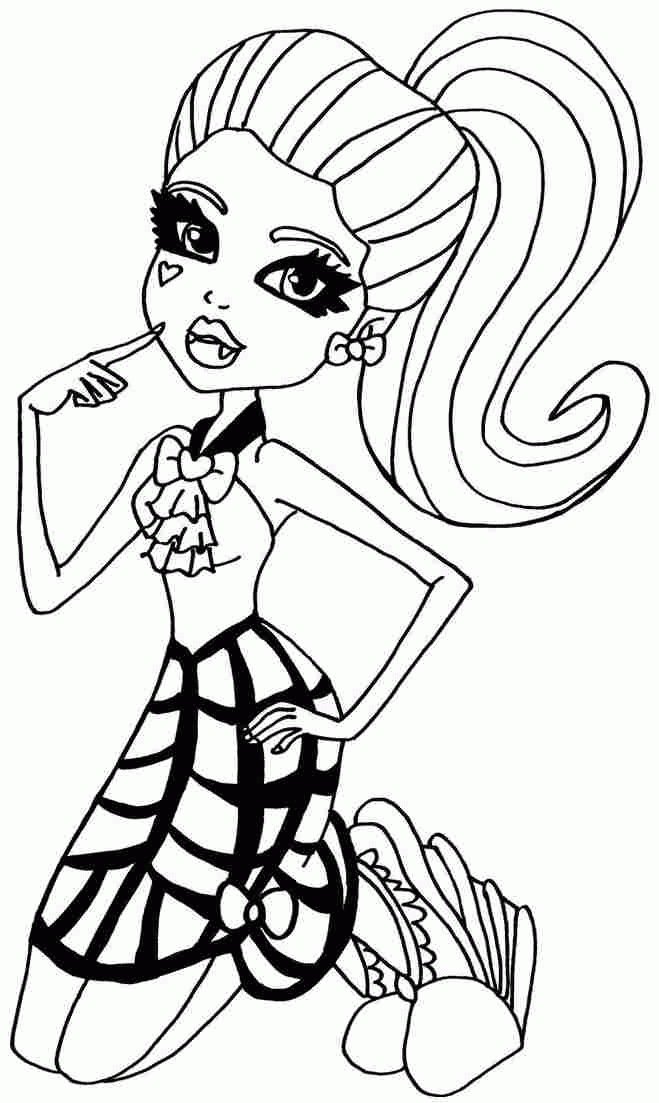 Monster High Coloring Pages Draculaura - Coloring Home