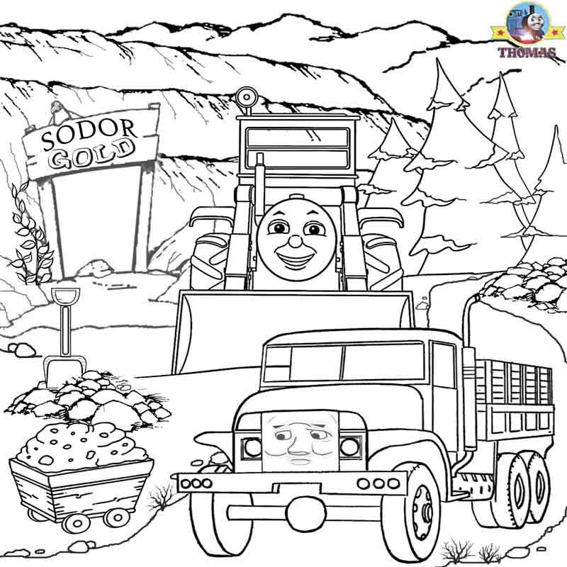 Thomas at Mountain Coloring Pages For KidsFree coloring pages for 