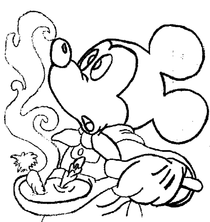 Mickey Making Soup Coloring Page - Disney Coloring Pages on 
