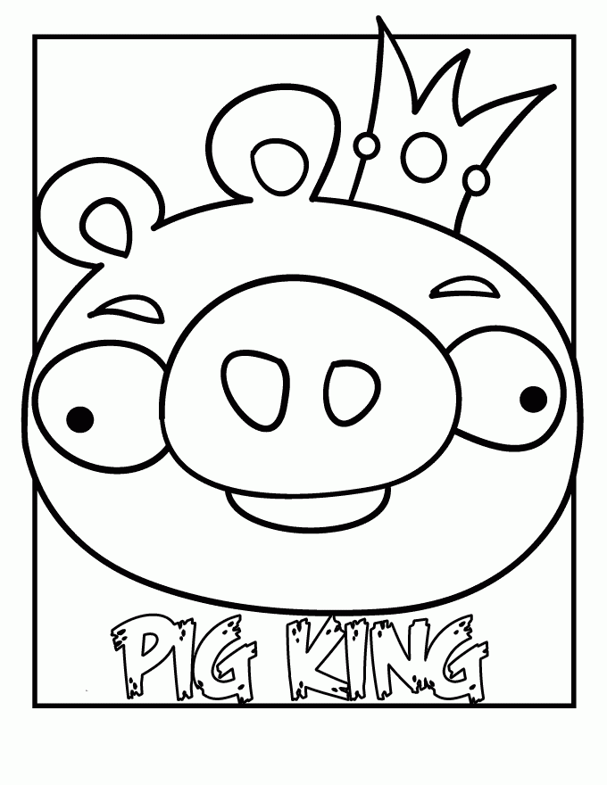 Angry Birds Pig King Coloring Page
