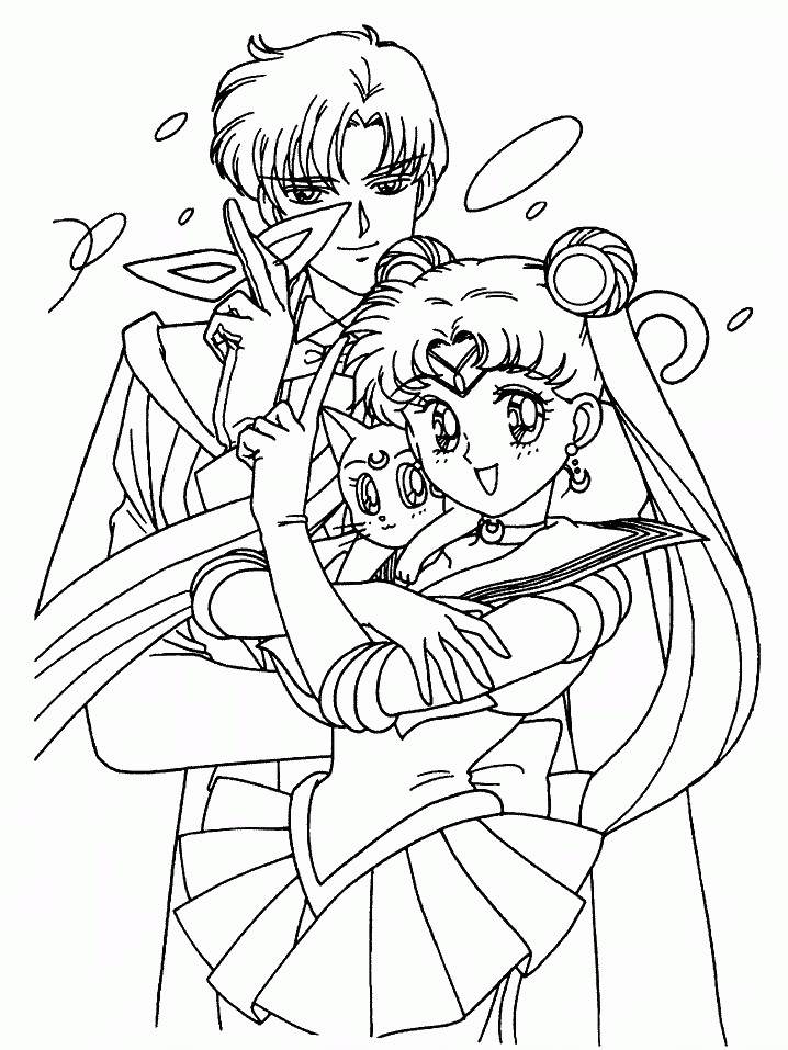anime mask Colouring Pages