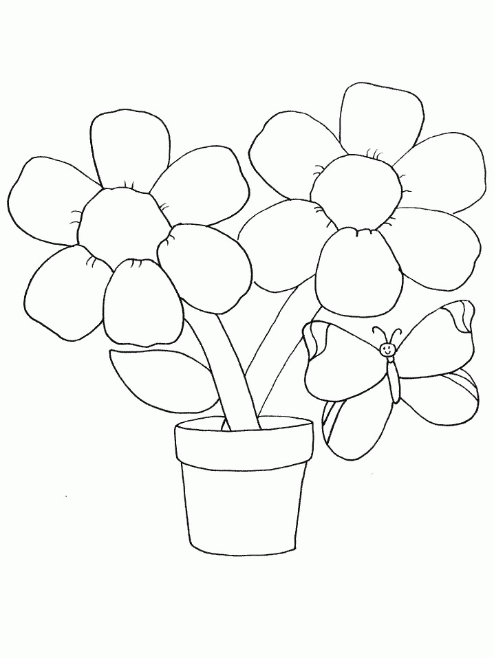 Kids Under 7: Flowers Coloring pages