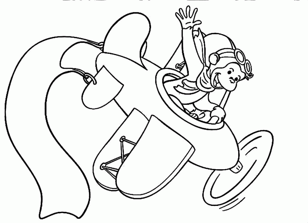 Curious George Plane Curious George Coloring Pages | Coloring 