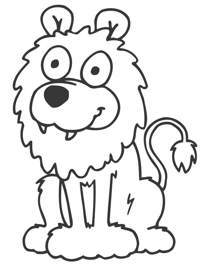 Lion Animal For Kids Coloring Page | Free Printable Coloring Pages