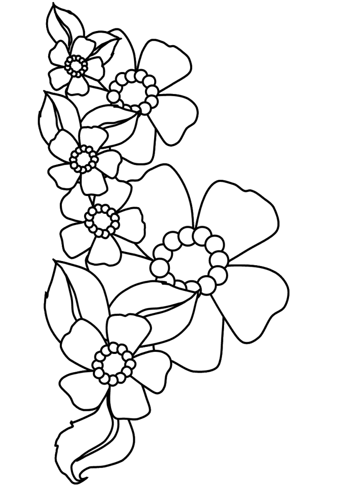 Cartoon Flowers Coloring Pages 110 | Free Printable Coloring Pages