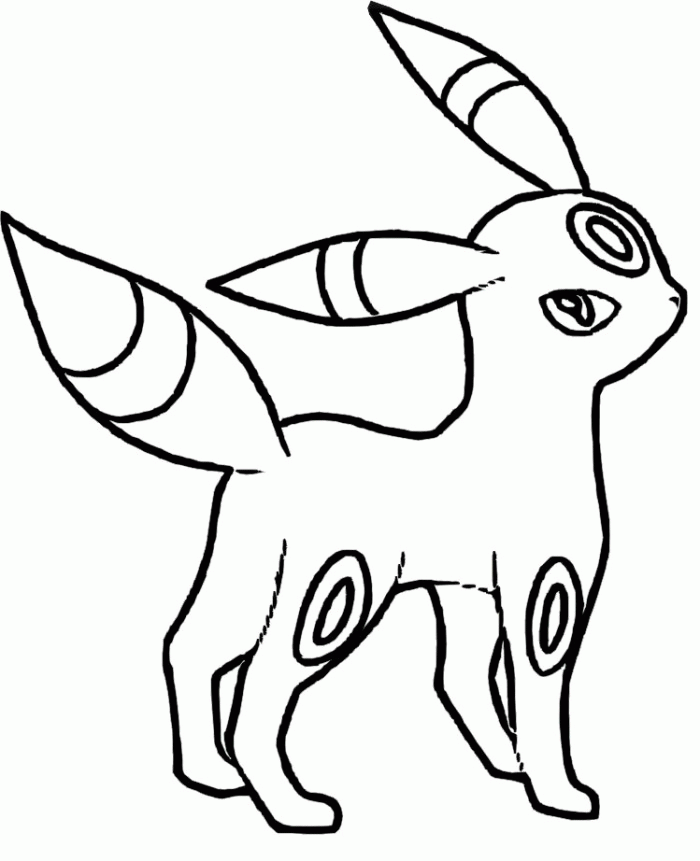 Umbreon Pokemon Coloring Pages - Pokemon Coloring Pages : Free 