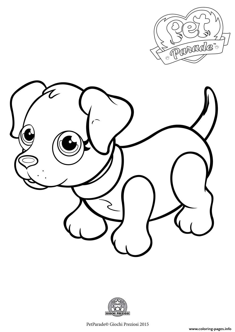 Print pet parade cute dog labradog Coloring pages Free Printable