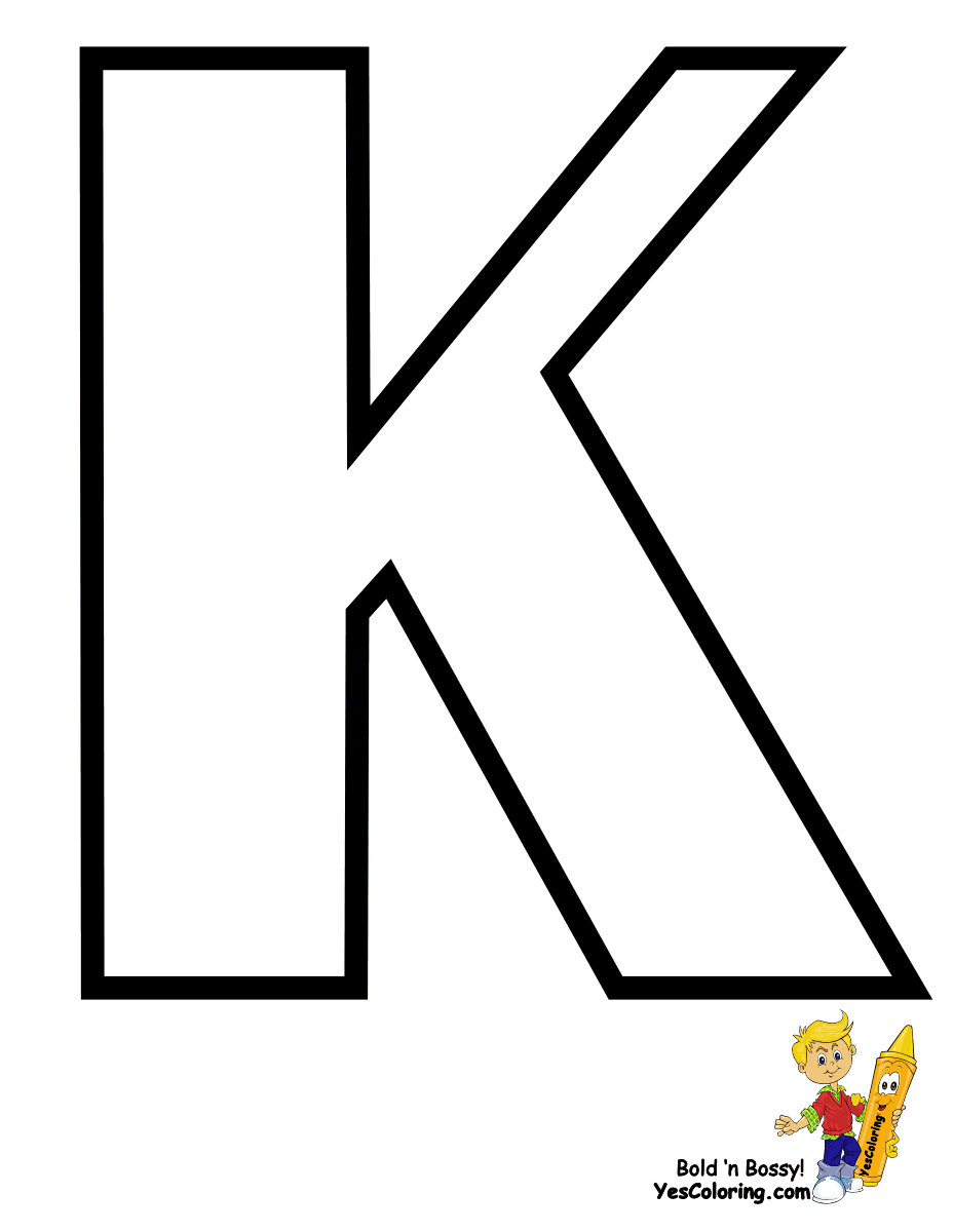 Graffiti Letter K Coloring Pages