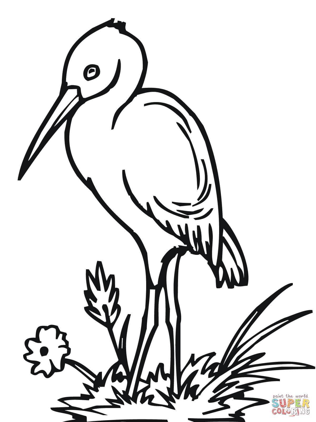 Stork Coloring Pages - Coloring Home