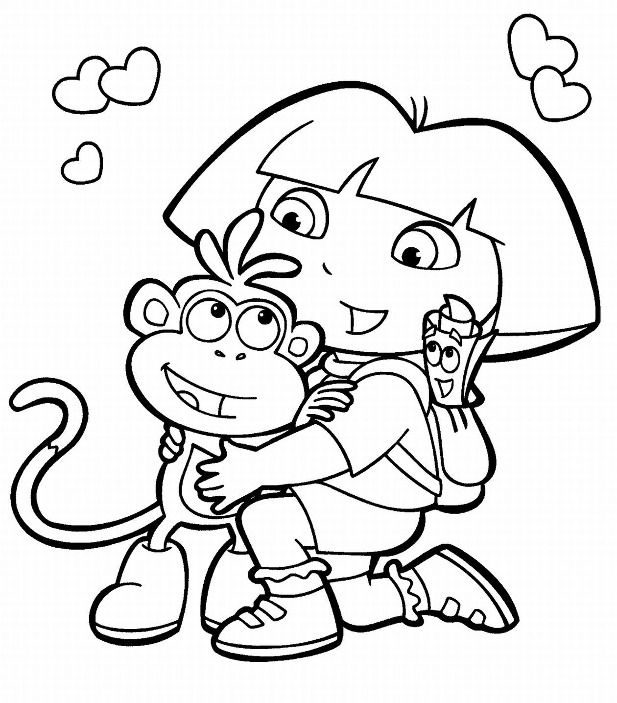 Coloring Blog for Kids: Dora coloring pages for kids