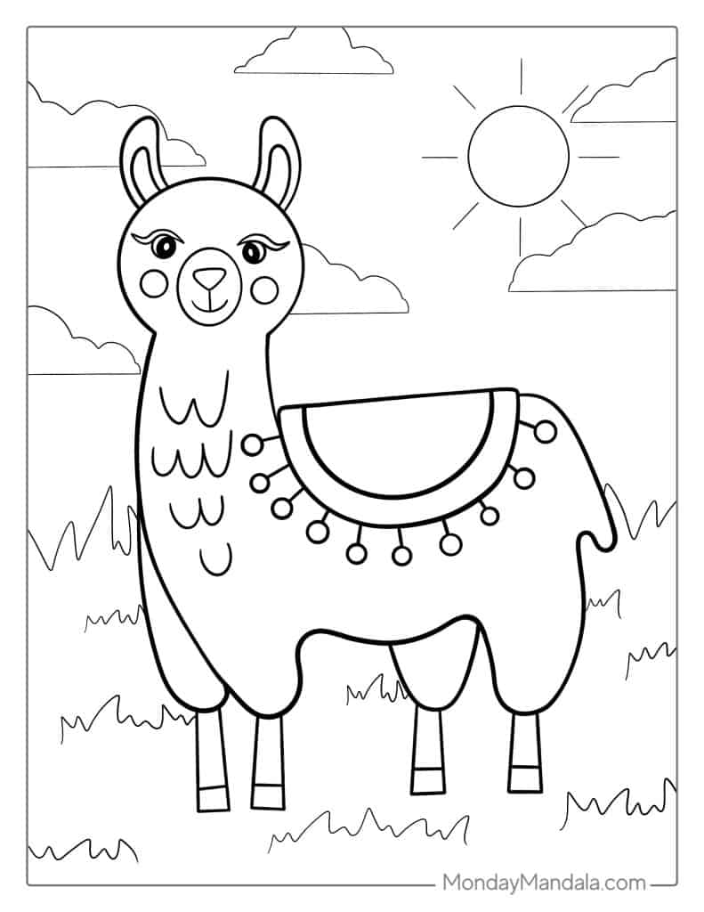 22 Llama Coloring Pages (Free PDF Printables)