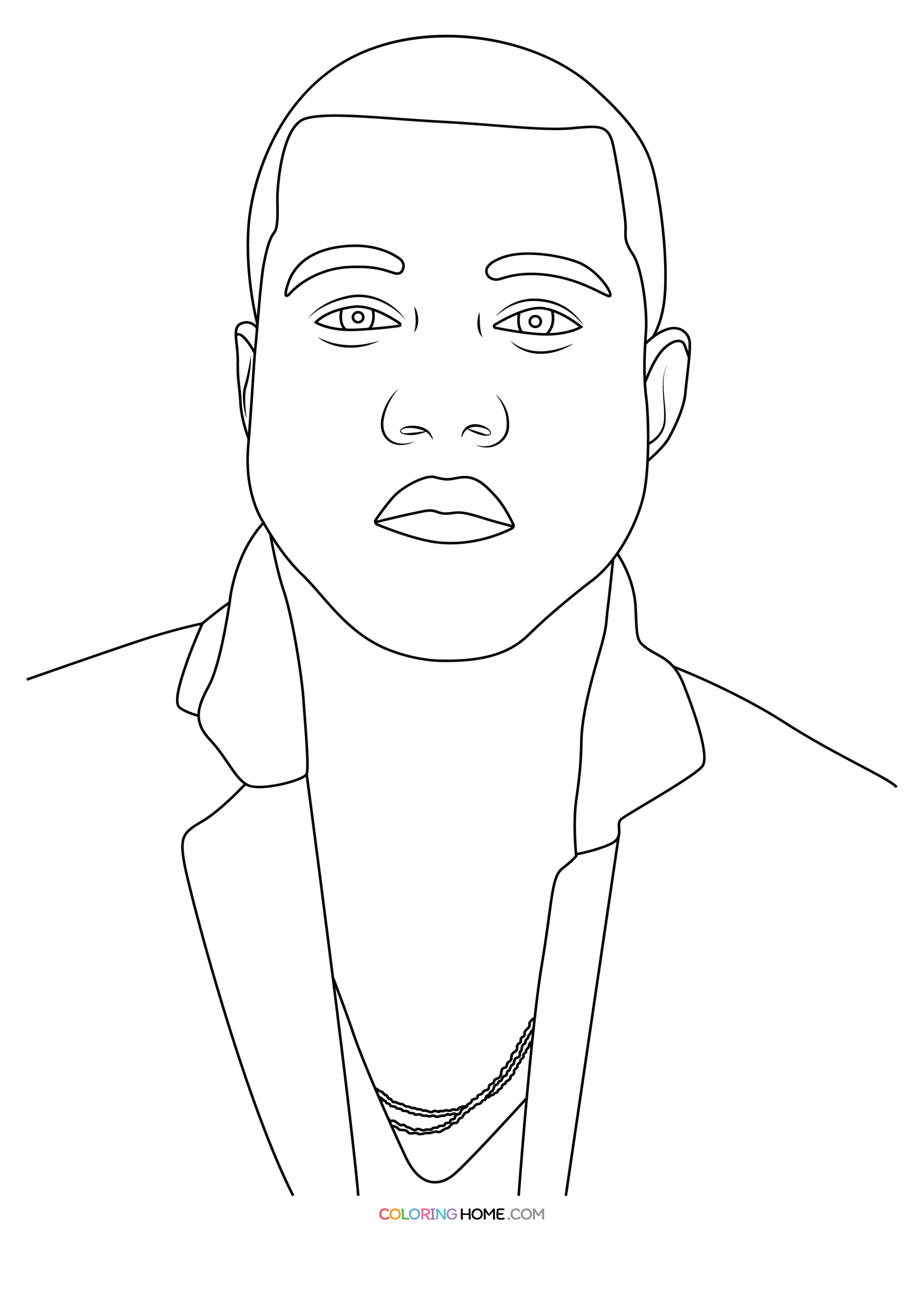 Kanye West coloring page