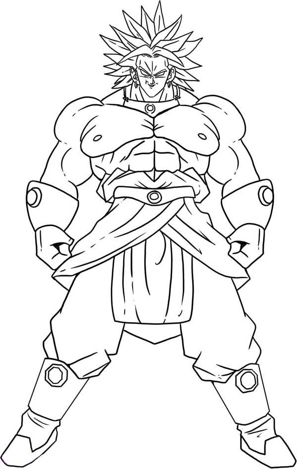 Download Broly Super Saiyan Form In Dragon Ball Z Coloring Page ...