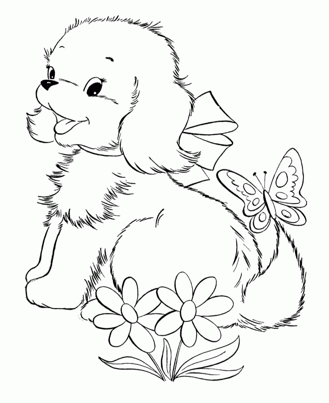 Coloring Pages For Girls Puppies Coloring Home