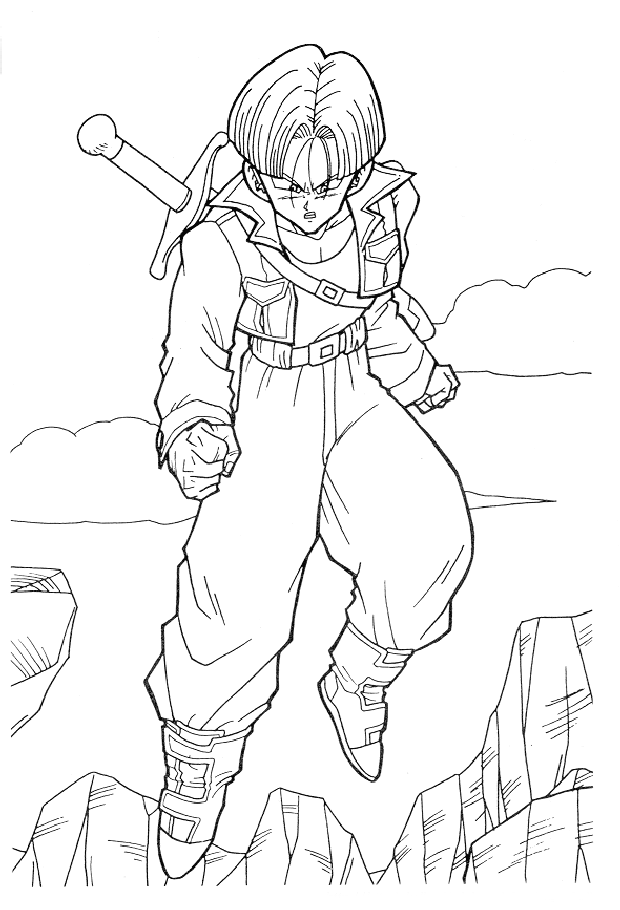 Coloring Pages Of Trunks In Dbz Coloring Home
