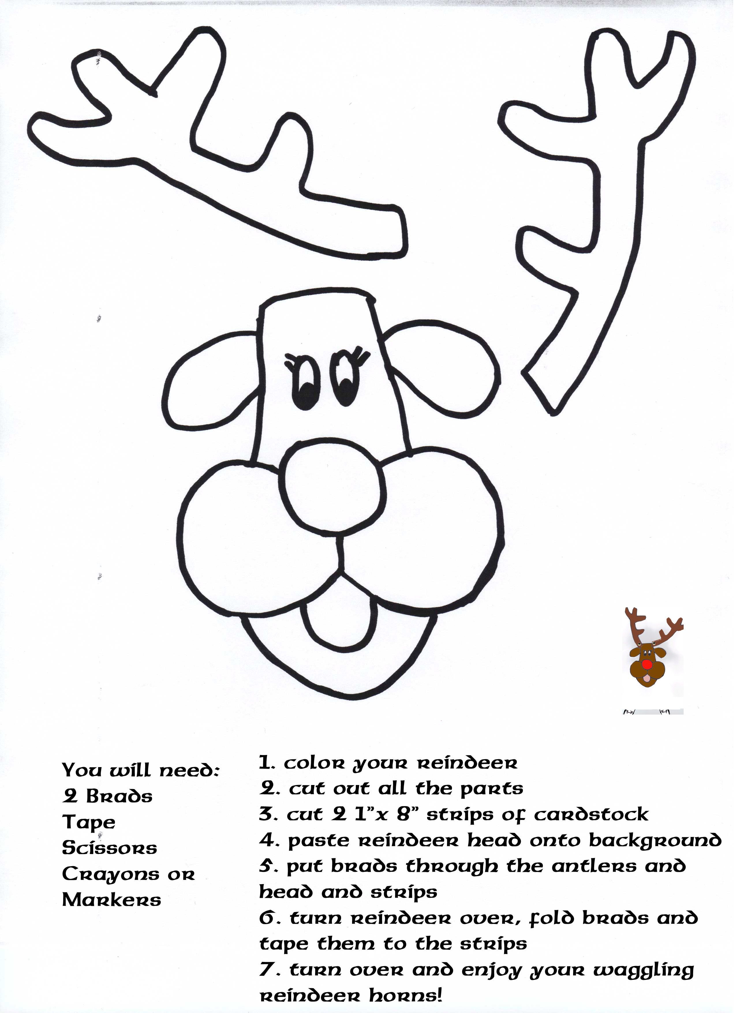 Reindeer Coloring Pages | Forcoloringpages.com