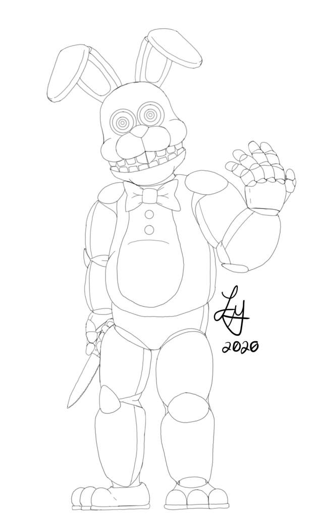 Fred Bear And Spring Bonnie Coloring Pages
