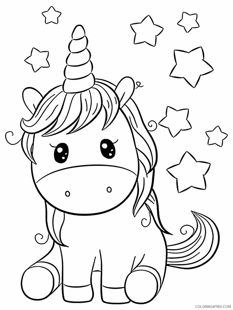 Cute Unicorns Coloring Pages for Girls CUTE UNICORNS 9 Printable 2021 0333  Coloring4free - Coloring4Free.com