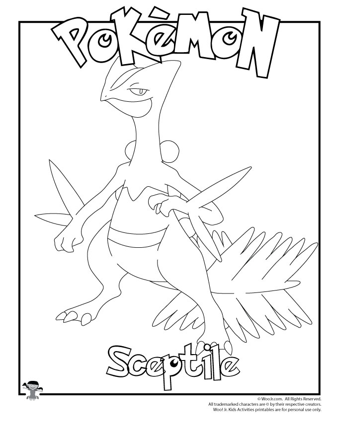 Sceptile Coloring Page | Woo! Jr. Kids Activities